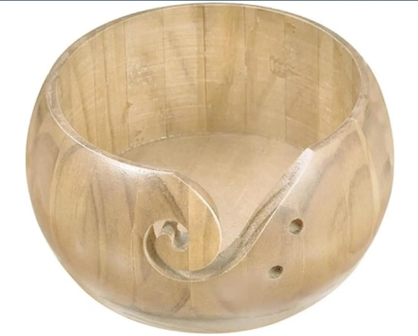 Yarn Bowl - Wooden Light Colored (5.9x5.9x3)