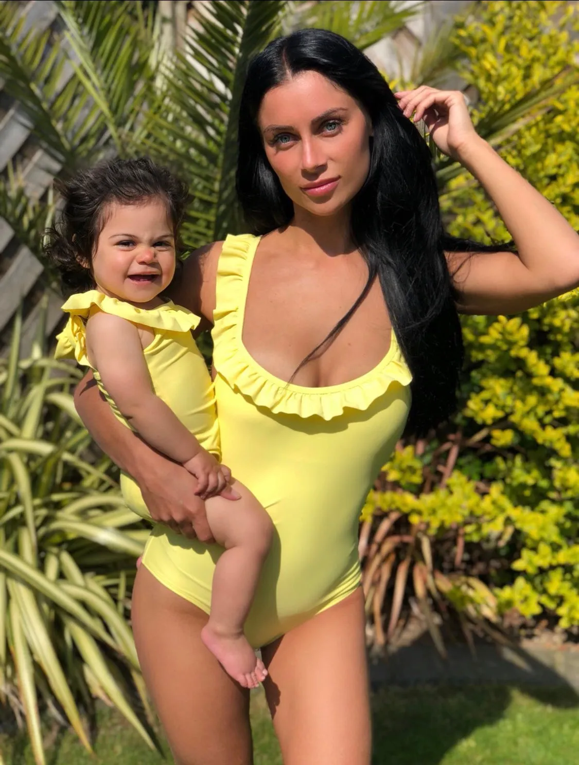 Yellow frilled swimsuit - ADULT