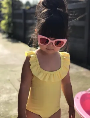 Yellow frilled swimsuit - CHILD