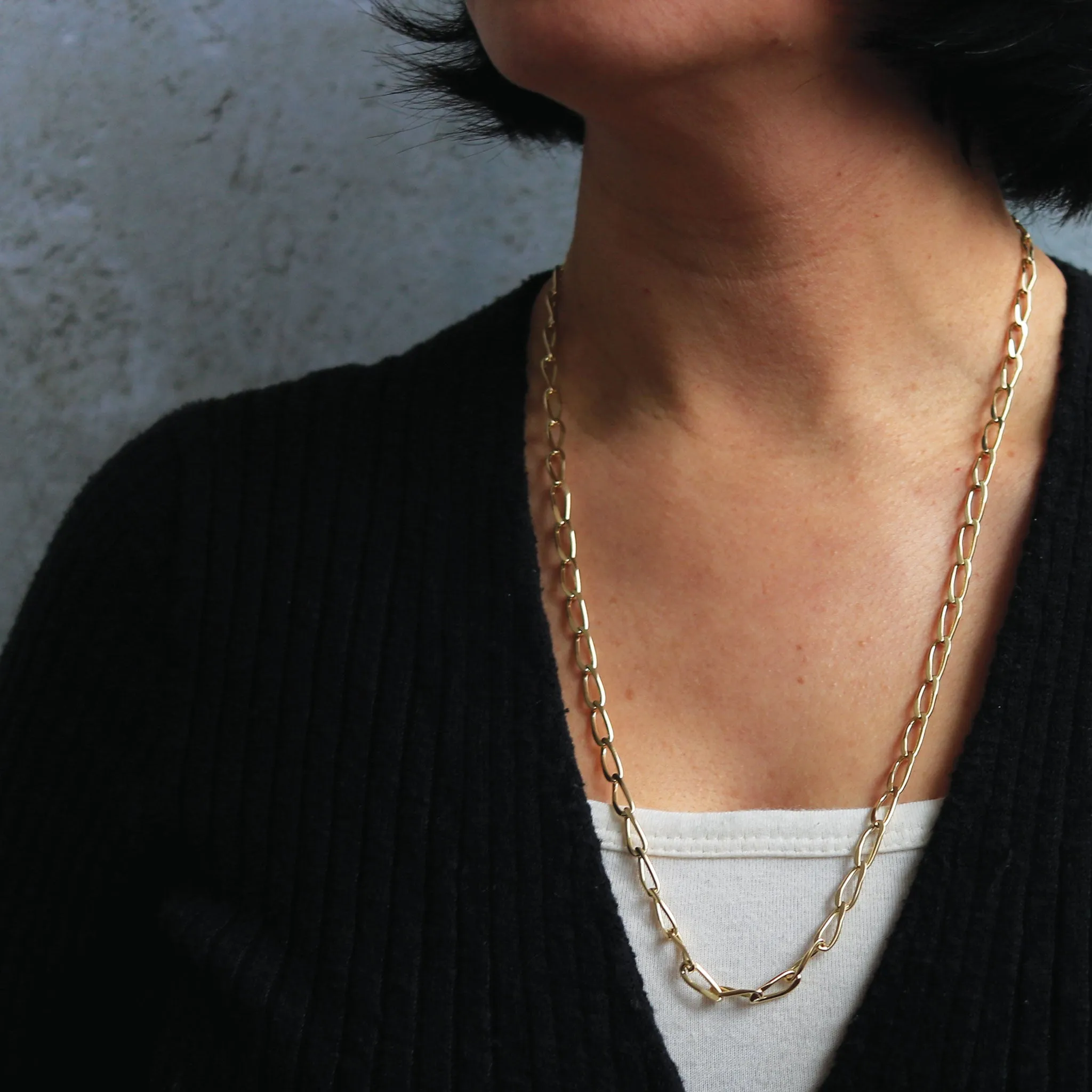 Yellow Gold Twisted Cable Link Chain