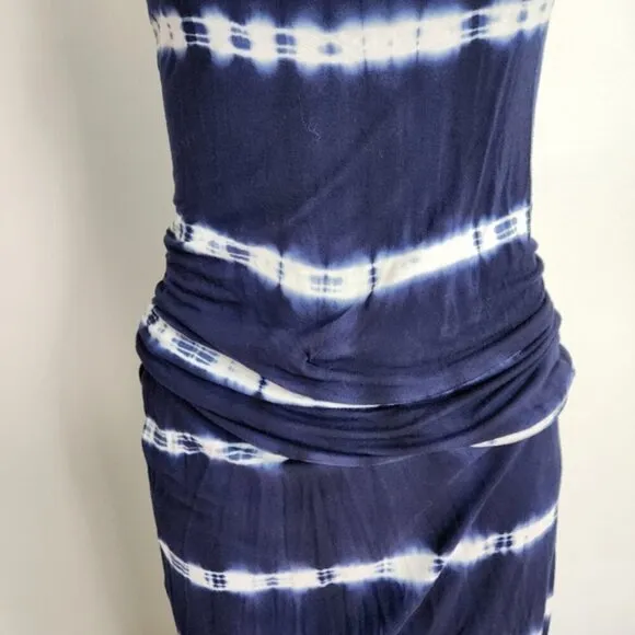 Young Fabulous &amp; Broke Cobalt Blue Tie Dye Slouchy Tank Maxi Dress Size XS