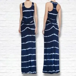 Young Fabulous &amp; Broke Cobalt Blue Tie Dye Slouchy Tank Maxi Dress Size XS