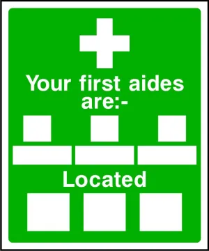 Your first aides list with location sign