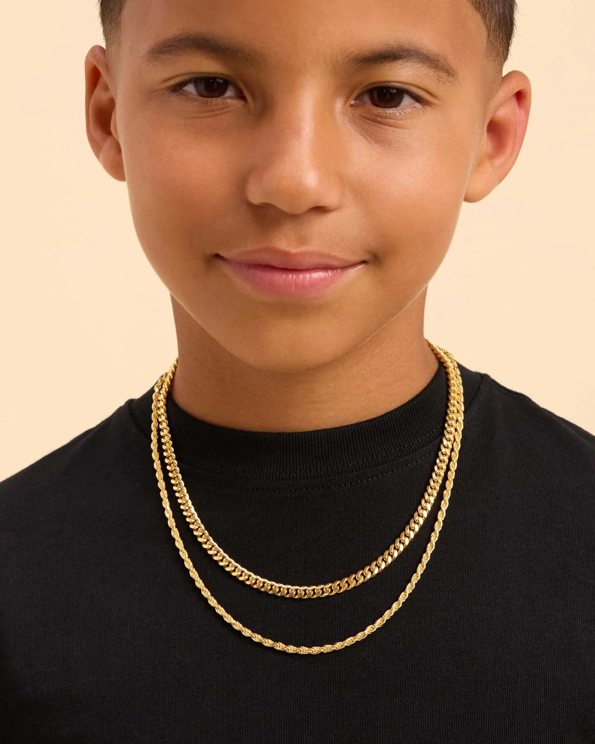Youth Cuban   Rope Chain Stack
