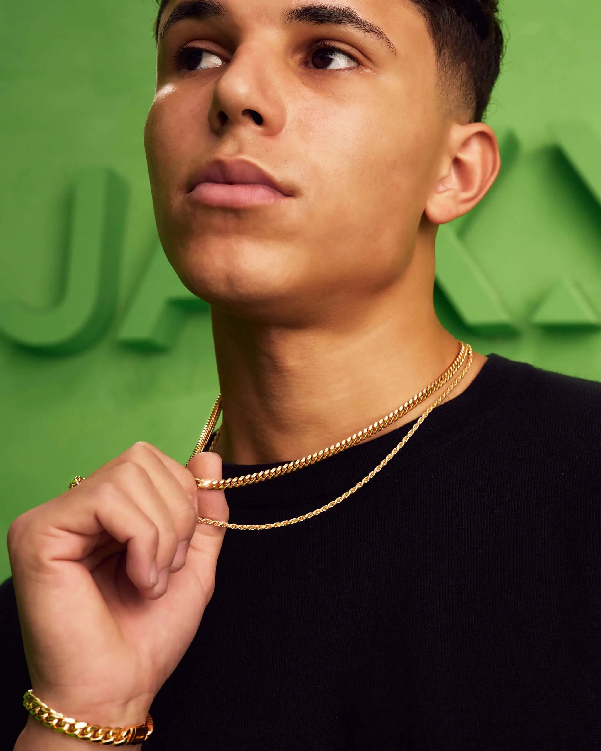 Youth Cuban   Rope Chain Stack