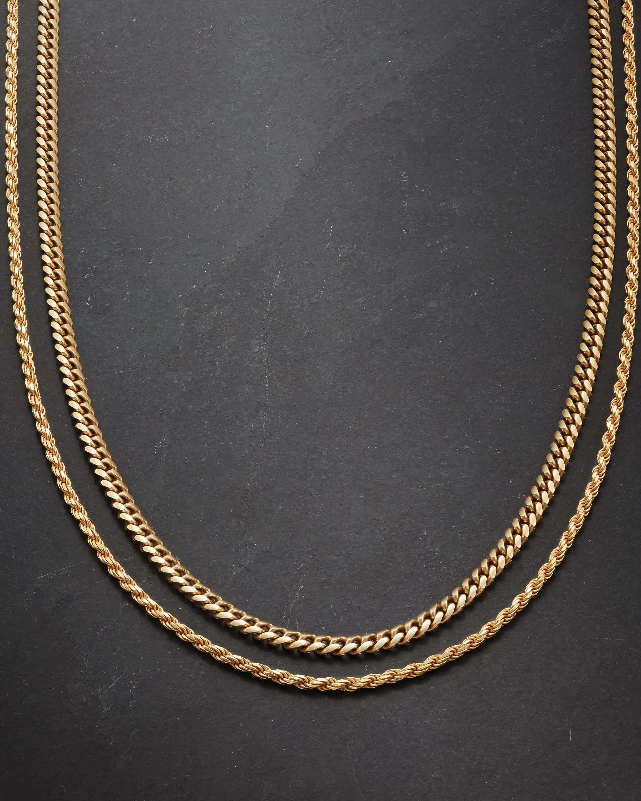 Youth Cuban   Rope Chain Stack