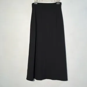 ZARA NWT Midi/Maxi A-Line Hidden Side Zipper Ponte Black Career Skirt SZ S