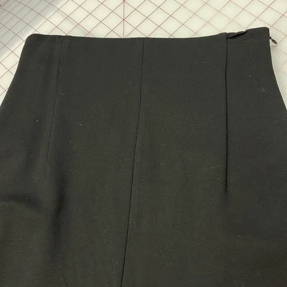 ZARA NWT Midi/Maxi A-Line Hidden Side Zipper Ponte Black Career Skirt SZ S
