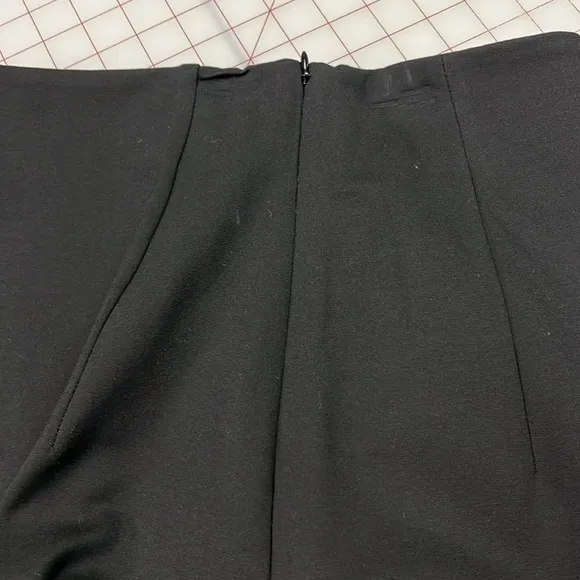 ZARA NWT Midi/Maxi A-Line Hidden Side Zipper Ponte Black Career Skirt SZ S