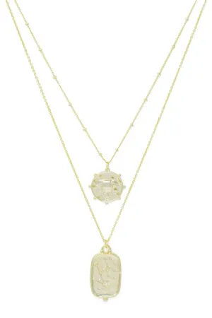 Zodiac Layered Necklace, Taurus